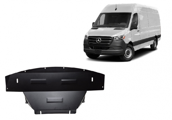 Acél motor, hűtő védőlemez Mercedes Sprinter 907 4x4