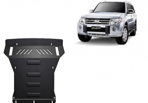 Acél motor, hűtő védőlemez Mitsubishi Pajero 4 (V80, V90)