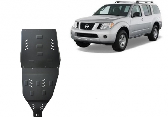 Acél kapcsolószekrény, osztómű védőlemez Nissan Pathfinder