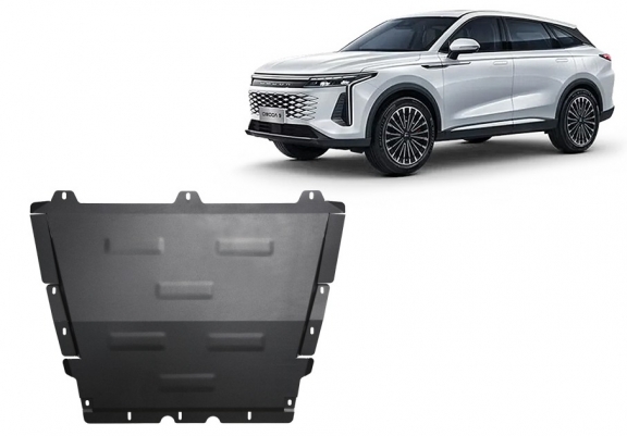 Acél motor, hűtő védőlemez Omoda 9