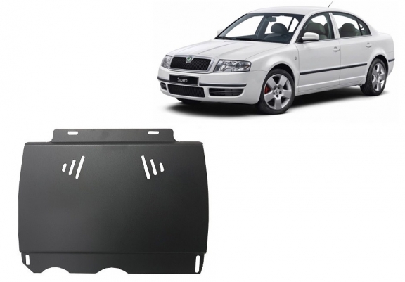 Acél kapcsolószekrény védőlemez Skoda Superb - Kézi váltós