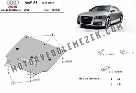 Acél kapcsolószekrény védőlemez Audi A5