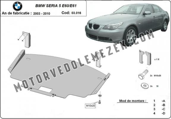 Acél hütő, első lökhárító védőlemez BMW Seria 5 pare-choc normale E60/E61 