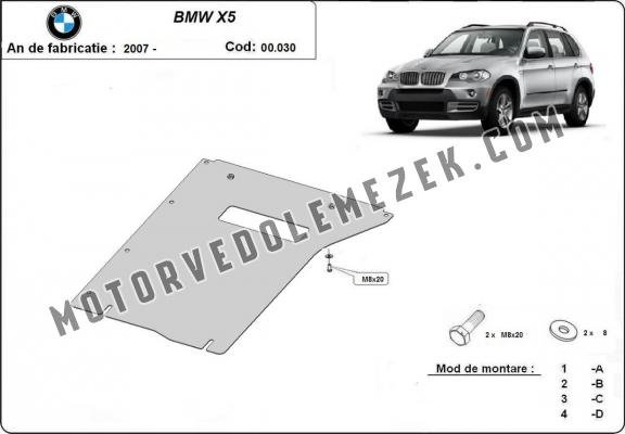 Acél kapcsolószekrény védőlemez BMW X5