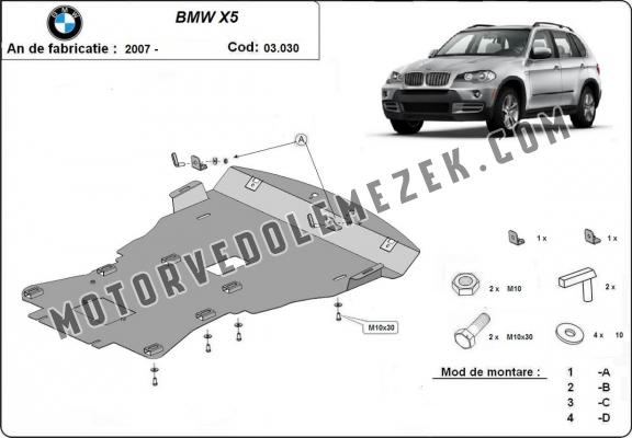 Motor, karter- védő acéllemez BMW X5