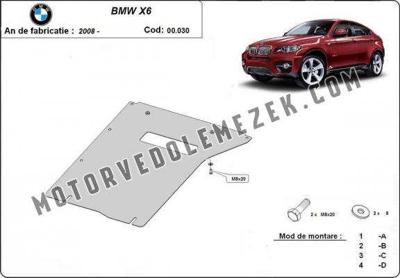 Acél kapcsolószekrény védőlemez BMW X6