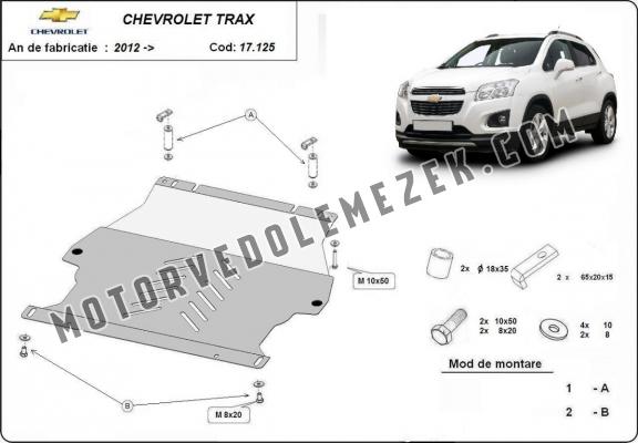 Acél motor, kapcsolószekrény védőlemez Chevrolet Trax