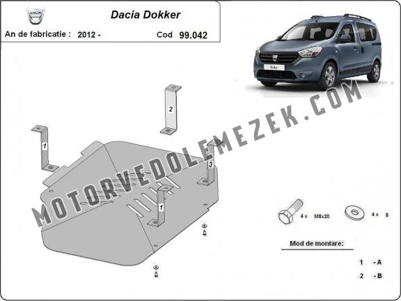 Acél üzemanzagtartály védőlemez Dacia Dokker