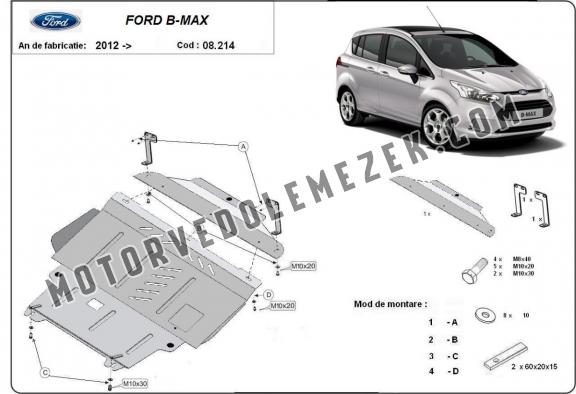 Acél kapcsolószekrény, hütő védőlemez Ford B-Max