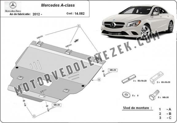 Acél motor, kapcsolószekrény, hütő védőlemez Mercedes A-Class W176