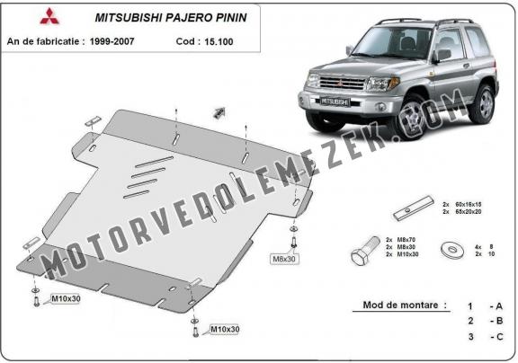 Motor, karter- védő acéllemez Mitsubishi Pajero Pinin
