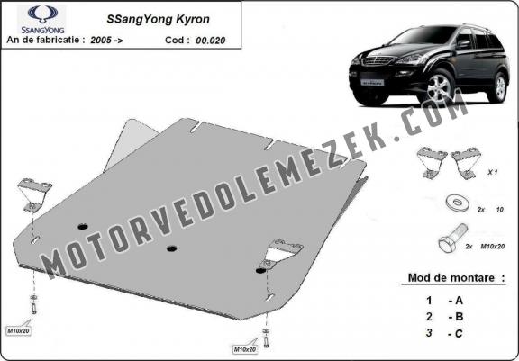 Acél kapcsolószekrény védőlemez SsangYong Kyron