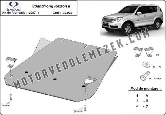 Acél kapcsolószekrény védőlemez SsangYong Rexton 2