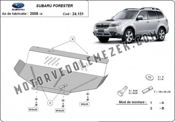 Acél motor, hütő védőlemez Subaru Forester 3