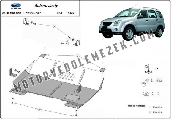 Motor, karter- védő acéllemez Subaru Justy