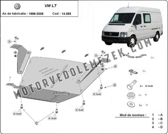 Motor, karter- védő acéllemez Volkswagen LT