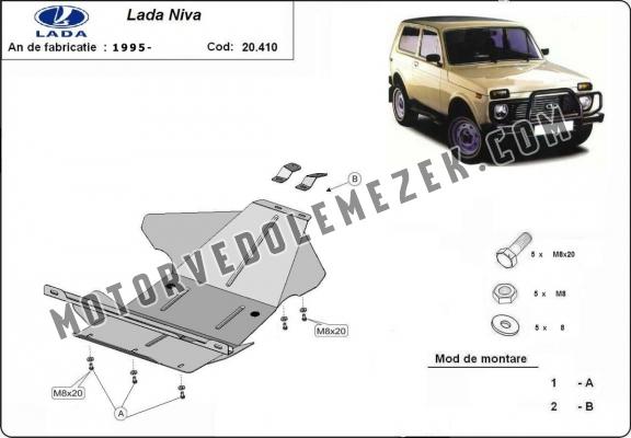 Acél motor, kapcsolószekrény védőlemez Lada Niva