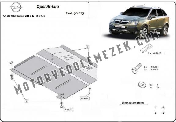 Acél motor, kapcsolószekrény, hütő védőlemez Opel Antara