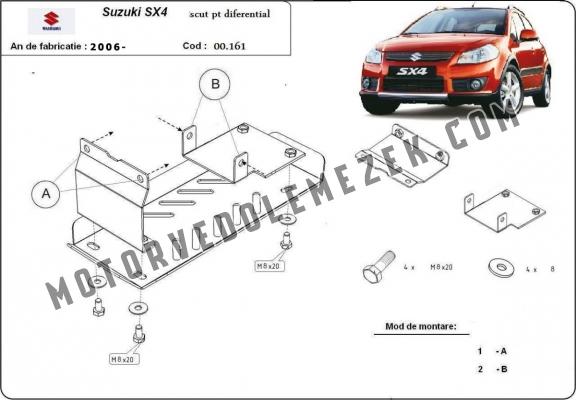 Acél differenciálmű védőlemez Suzuki SX 4