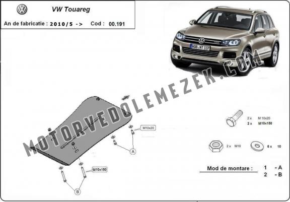 Acél kapcsolószekrény védőlemez VW Touareg