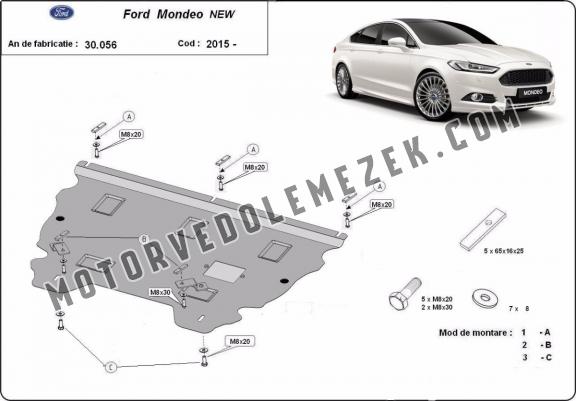 Acél motor, kapcsolószekrény, hütő védőlemez Ford Mondeo 5