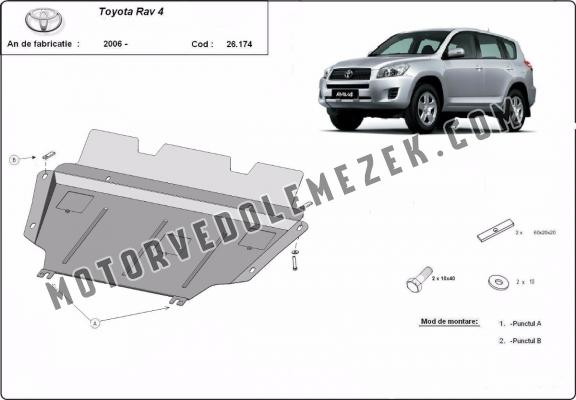 Acél motor, sebbeségváltó, hütő, első lökhárító védőlemez Toyota RAV 4