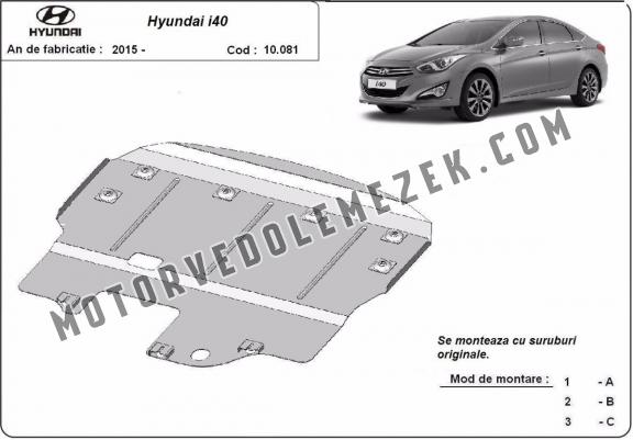Acél motor, kapcsolószekrény védőlemez Hyundai i40