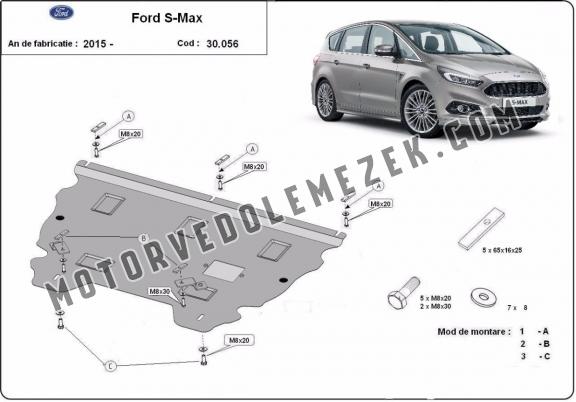 Acél motor, kapcsolószekrény, hütő védőlemez Ford S-Max