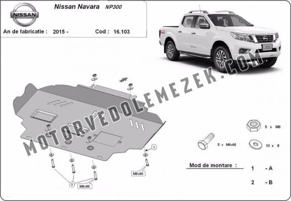 Motor, karter- védő acéllemez Nissan Navara NP300