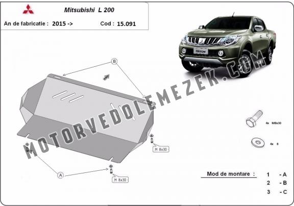 Acél hütő védőlemez Mitsubishi L200