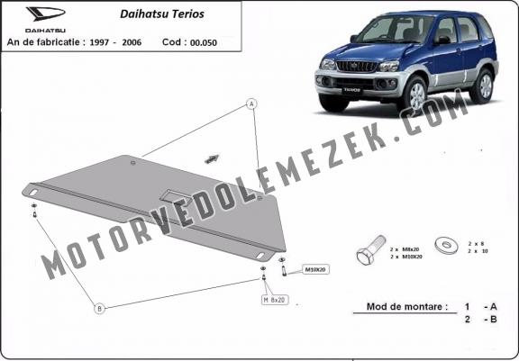 Acél kapcsolószekrény védőlemez Daihatsu Terios
