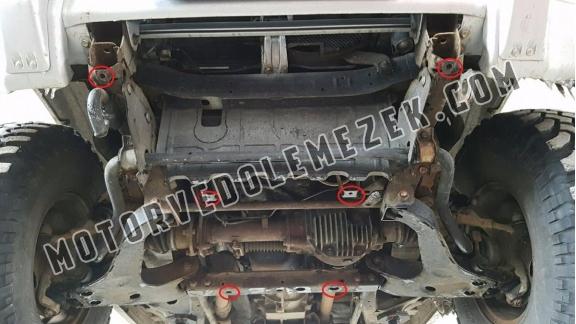 Acél kapcsolószekrény védőlemez Mitsubishi Pajero 3 (V60, V70)