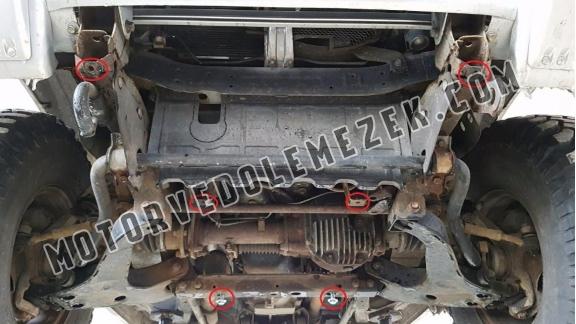 Acél kapcsolószekrény védőlemez Mitsubishi Pajero 3 (V60, V70)