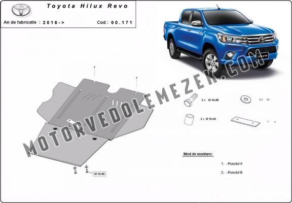 Acél kapcsolószekrény, részecskeszürő  Toyota Hilux Revo