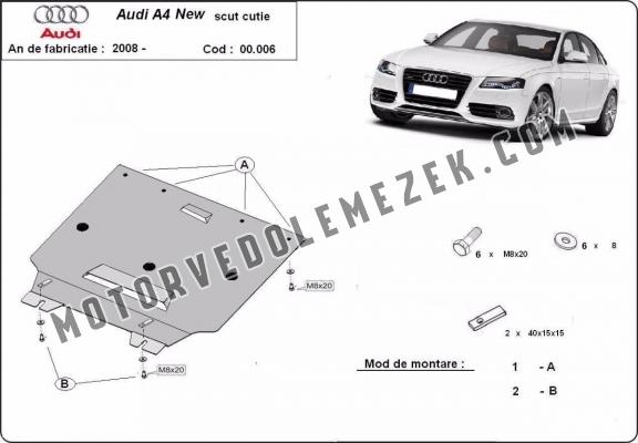 Acél kapcsolószekrény védőlemez Audi A4 4 B8