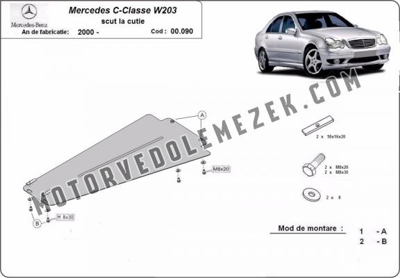 Acél kapcsolószekrény védőlemez Mercedes C-Clasee W203 - 