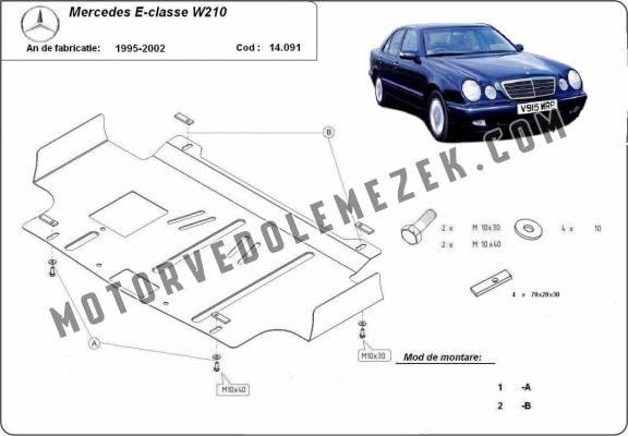 Motor, karter- védő acéllemez Mercedes E-Classe W210
