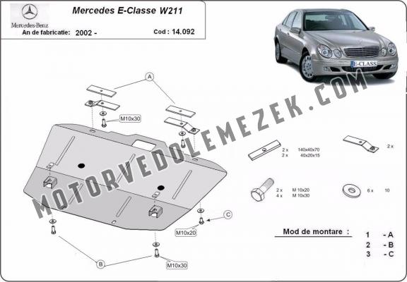 Motor, karter- védő acéllemez Mercedes E-Classe W211