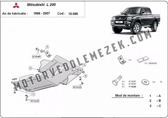 Acél motorvédőlemez Mitsubishi L200