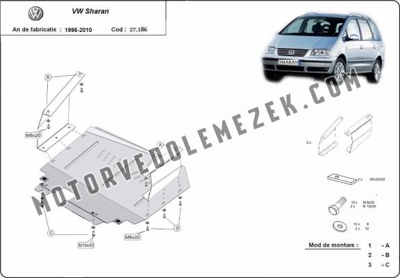 Acél motor, kapcsolószekrény védőlemez Volkswagen Sharan