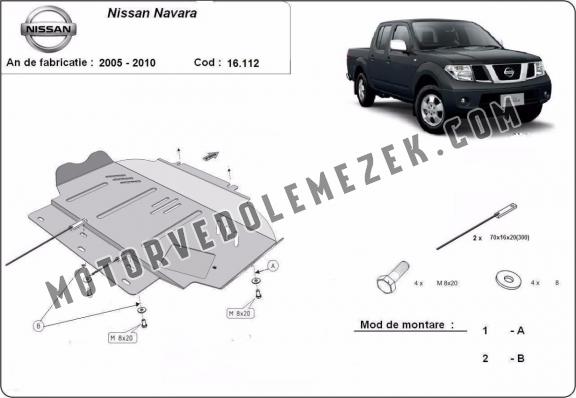 Motor, karter- védő acéllemez Nissan Navara D40