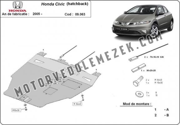 Steel skid plate for Honda Civic (hayon)