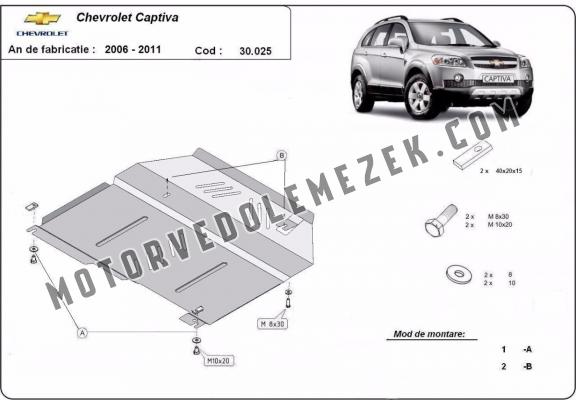 Acél motor, kapcsolószekrény, hütő védőlemez Chevrolet Captiva