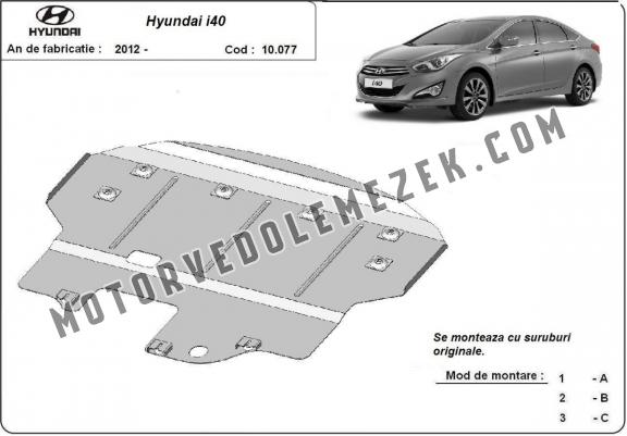 Acél motor, kapcsolószekrény védőlemez Hyundai i40