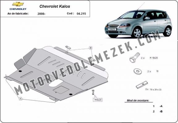 Acél motor, kapcsolószekrény védőlemez Chevrolet Kalos