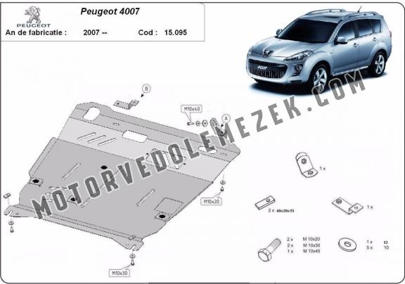 Acél motor, kapcsolószekrény, hütő védőlemez Peugeot 4007