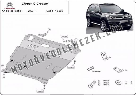 Acél motor, kapcsolószekrény, hütő védőlemez Citroen C - Crosser