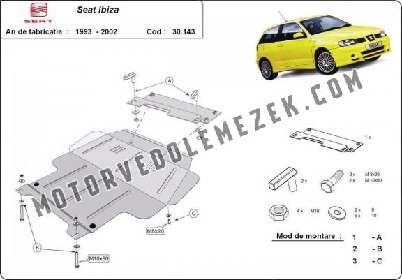 Acél motor, kapcsolószekrény, hütő védőlemez Seat Ibiza