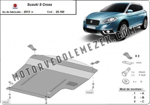 Acél motor, kapcsolószekrény védőlemez Suzuki S-Cross