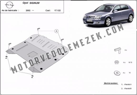 Steel skid plate for Opel Signum